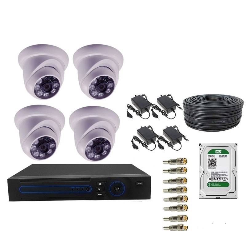 پک چهار عددی دوربین مداربسته 2 مگاپیکسل دید درشب رنگی اقتصادی