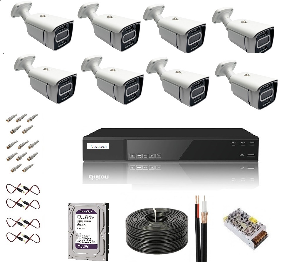 پک هشت عددی دوربین مداربسته 3 مگاپیکسل دید در شب رنگی SONY HD با 14 ماه گارانتی