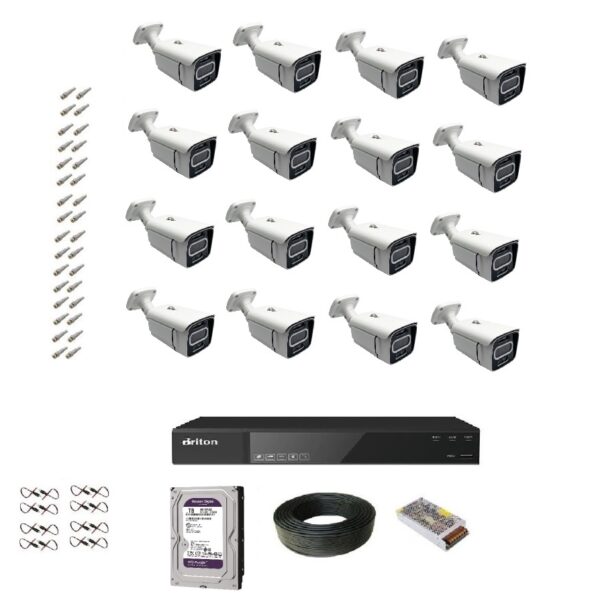 پک شانزده عددی دوربین مداربسته 3 مگاپیکسل دید درشب رنگی SONY HD با 14 ماه گارانتی