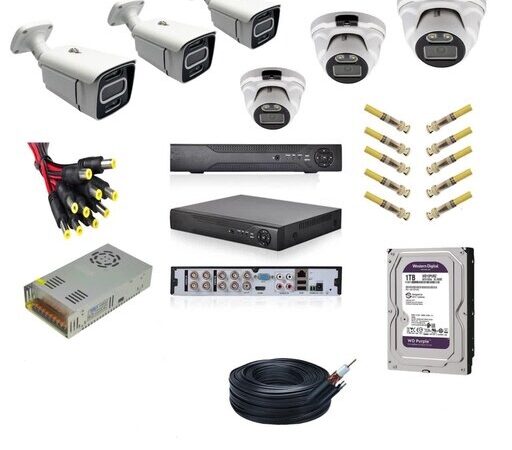 پک شش عددی دوربین مداربسته 3 مگاپیکسل دید درشب رنگی SONY HD با 14 ماه گارانتی