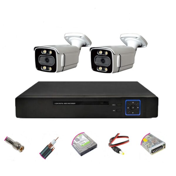 پک دو عددی دوربین مداربسته 3 مگاپیکسل دید درشب رنگی SONY HD با 14 ماه گارانتی